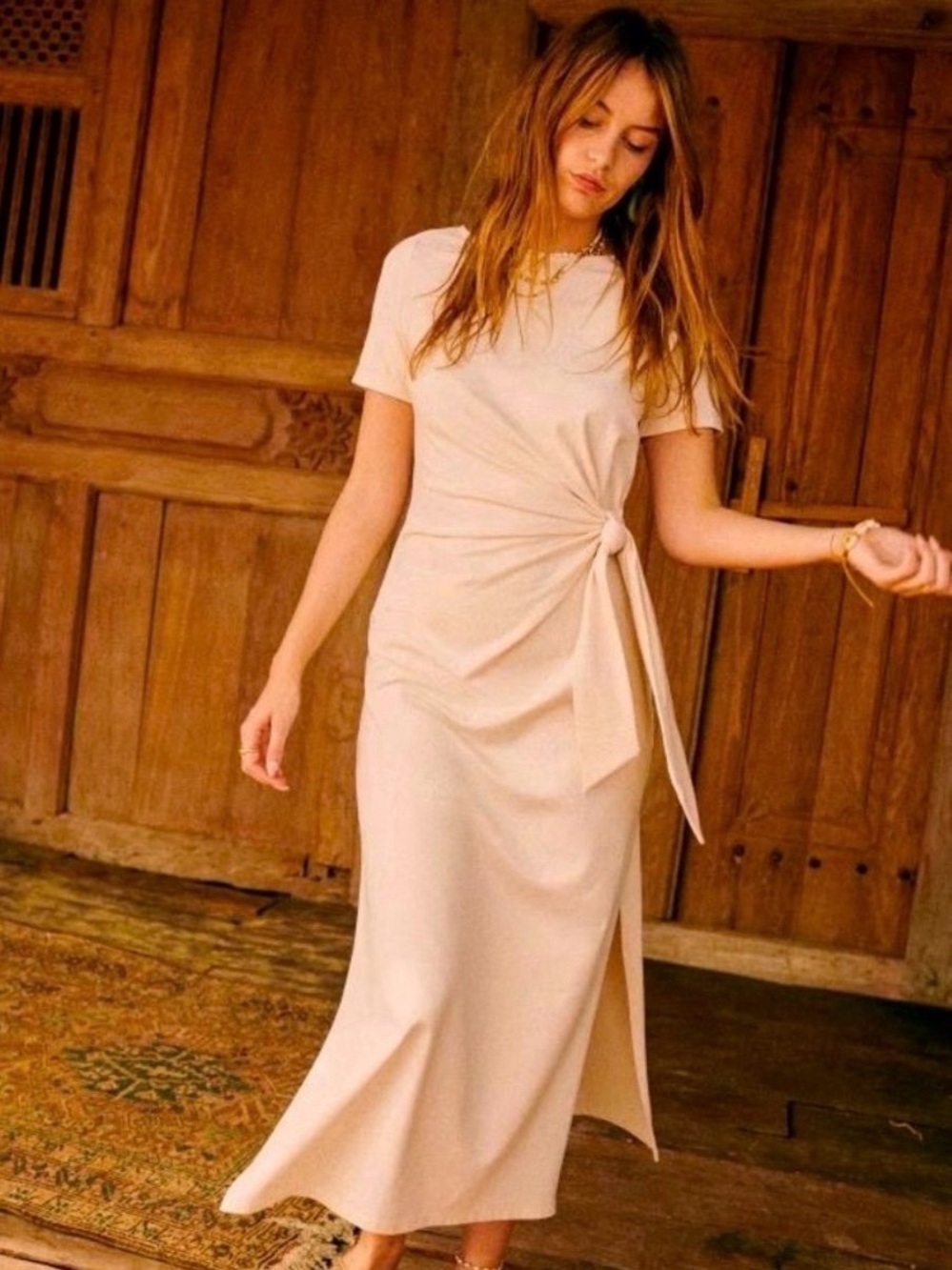 Sezane PIPPA dress size medium in cream color